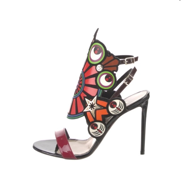 Nicholas Kirkwood Bohemian Pop Art Runway Multi Heels Stilettos Shoes 37 l 7 - Picture 11 of 11